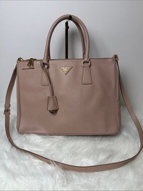 Prada Galleria Saffiano Leather Large Tote Bag Blush Pink